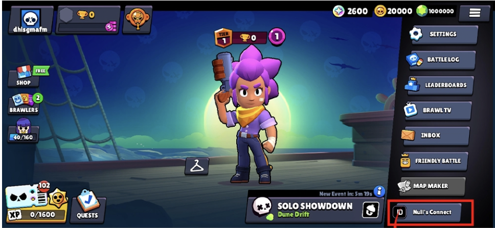 Schritte Null's Brawl Connect